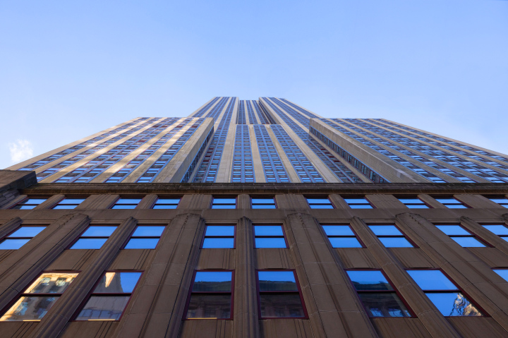 Wejście do Empire State Building w Nowym Jorku - zdjęcie w wysokiej rozdzielczości