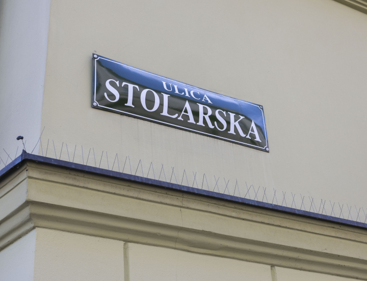 Stolarska - tabliczka z nazwą ulicy w Krakowie